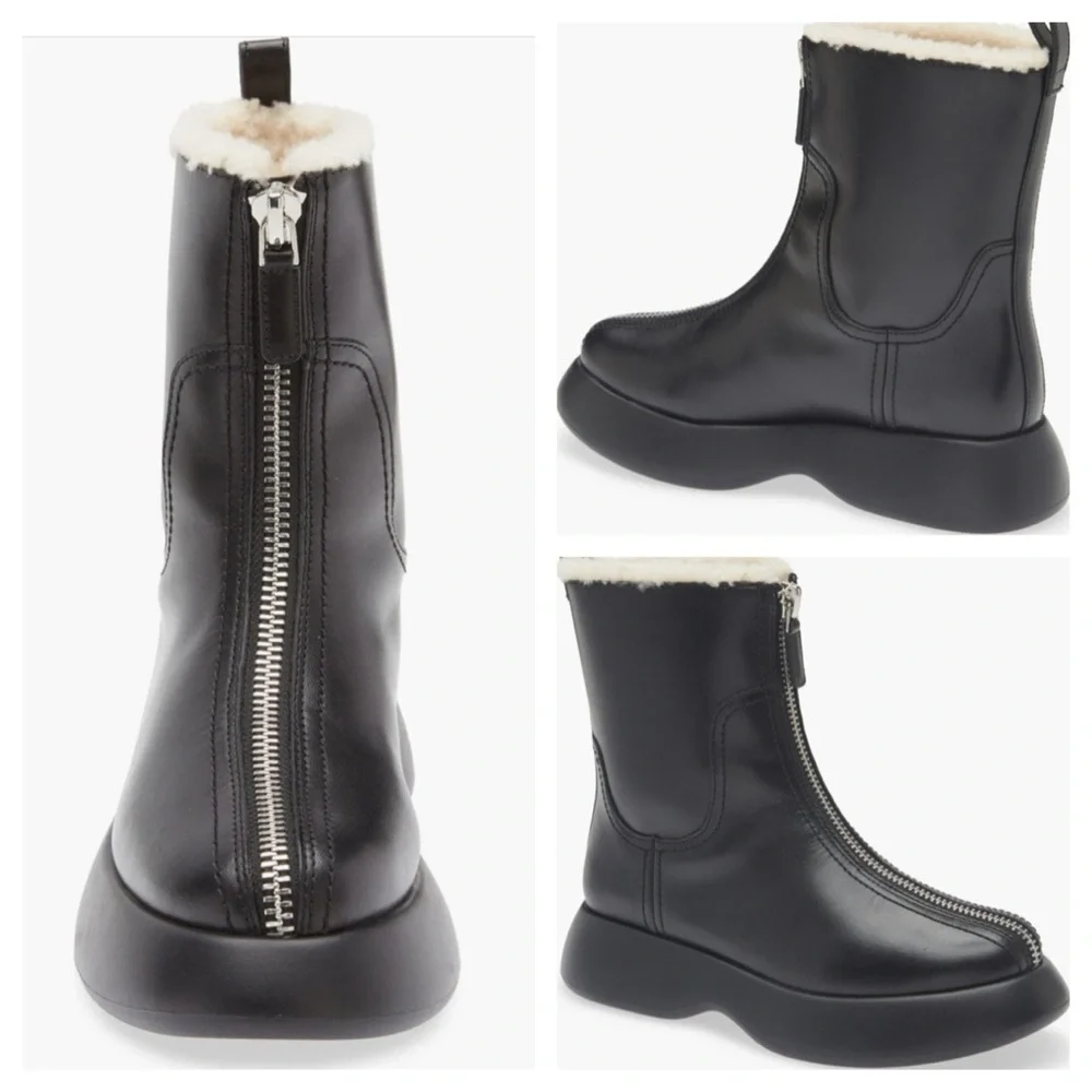 3.1 Phillip Lim Women's Mercer Zip Combat Boots Size 36 US 6